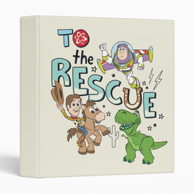 Toy Story "To The Rescue" 3 Ring Binder (Front/Spine)