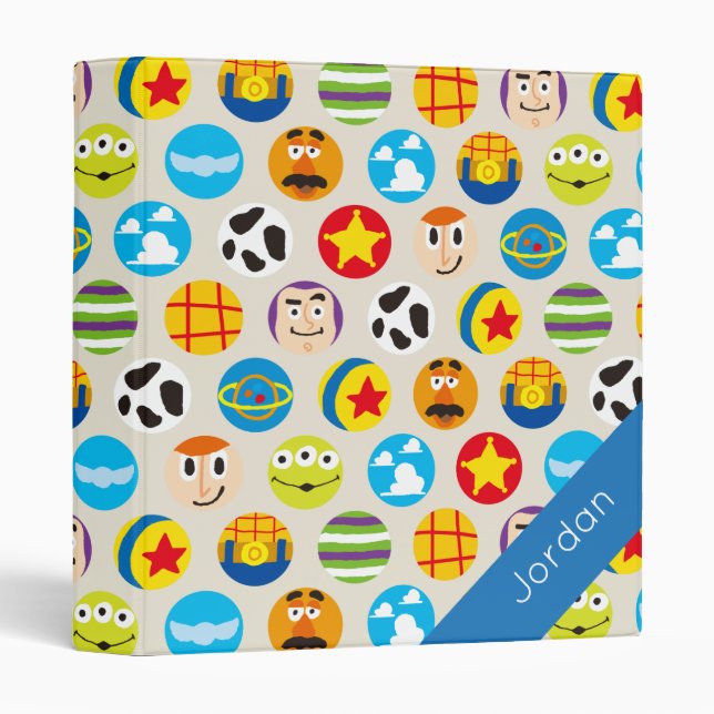 Toy Story | Toy Icon Pattern 3 Ring Binder (Front/Spine)