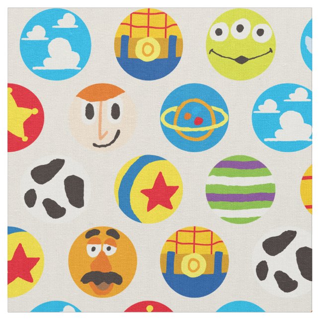 Toy Story | Toy Icon Pattern Fabric (Close Up)