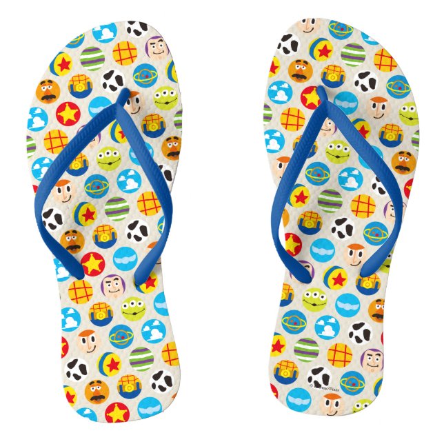 Toy Story | Toy Icon Pattern Flip Flops (Footbed)
