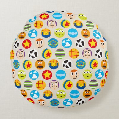 Toy Story | Toy Icon Pattern Round Pillow