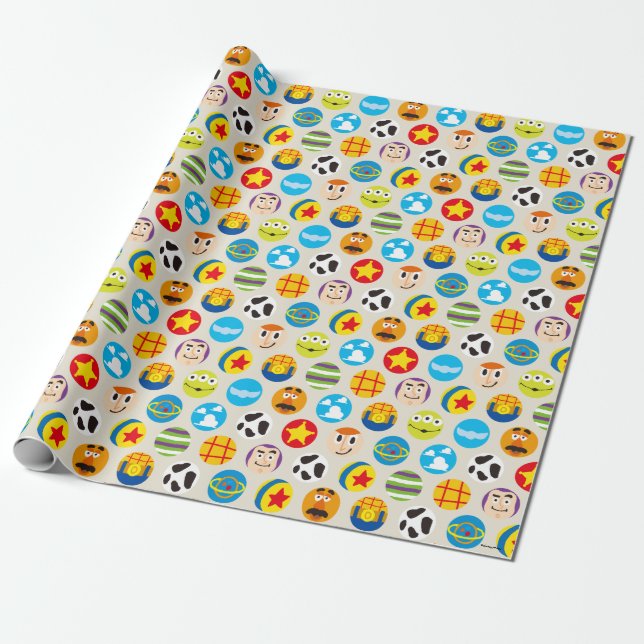 Toy Story | Toy Icon Pattern Wrapping Paper (Unrolled)