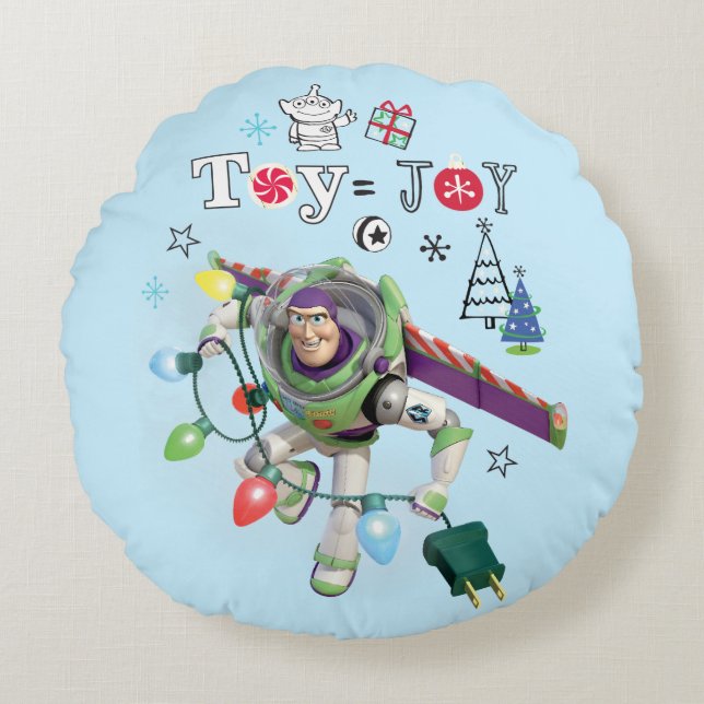 Toy Story | Toy = Joy Round Pillow (Front)