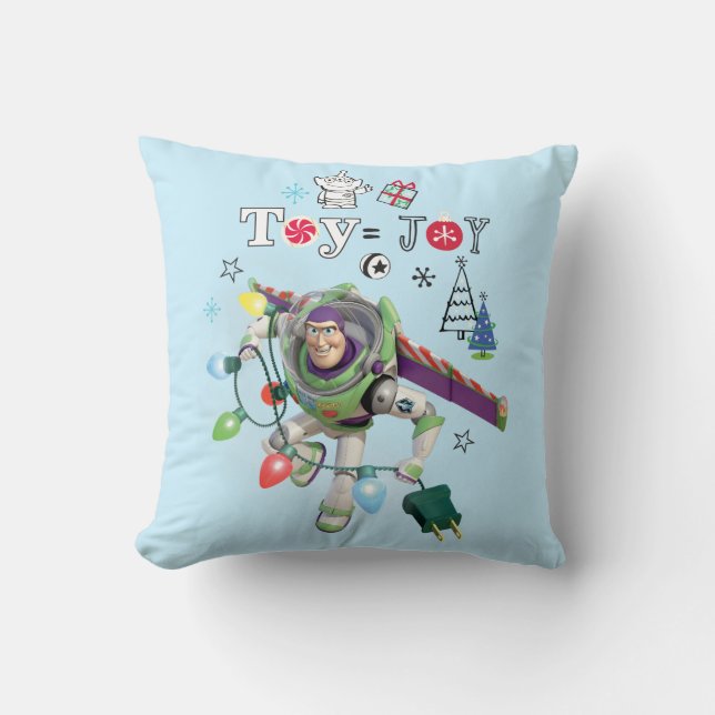 Toy Story | Toy = Joy Throw Pillow (Front)