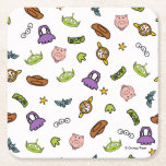 Toy Story | Toy Story Icon Pattern Square Paper Coaster