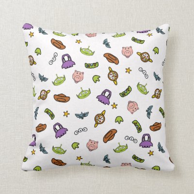 Toy Story | Toy Story Icon Pattern Throw Pillow