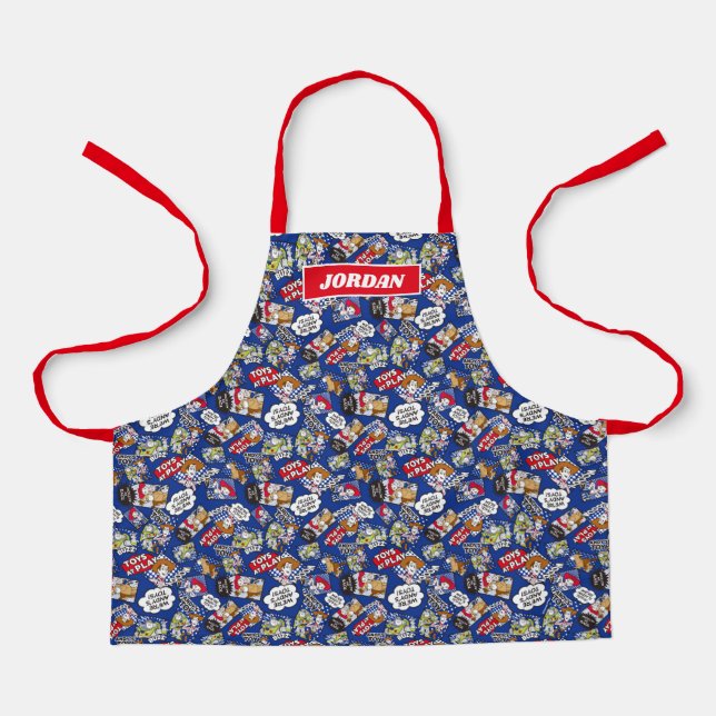 Toy Story | Toys at Play Comic Pattern Apron (Front)