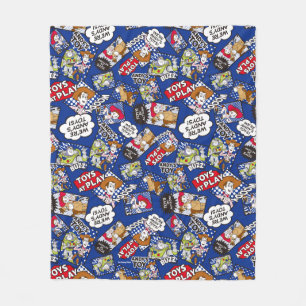 Toy Story Toys at Play Comic Pattern Fleece Blanket