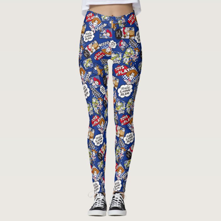 Toy Story | Toys at Play Comic Pattern Leggings | Zazzle.com