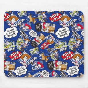 Toy Story Toys at Play Comic Pattern Mouse Pad