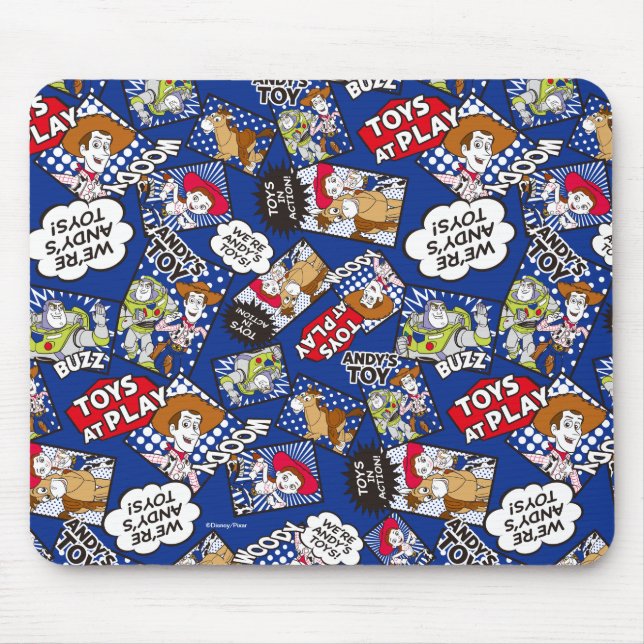 Toy Story | Toys at Play Comic Pattern Mouse Pad (Front)