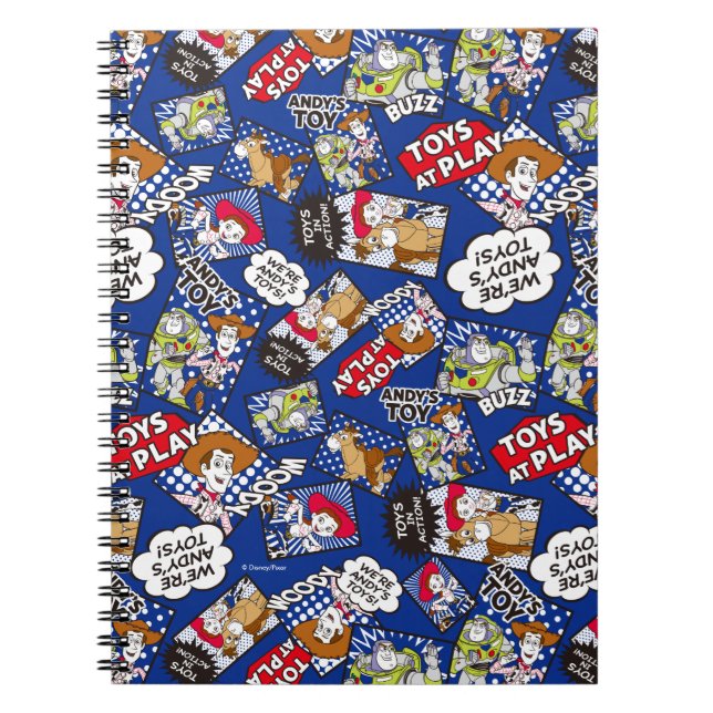 Toy Story | Toys at Play Comic Pattern Notebook (Front)