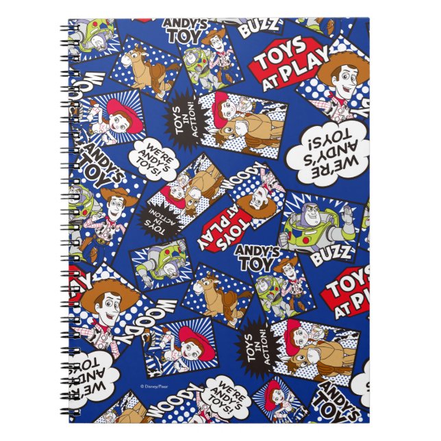 Toy Story | Toys at Play Comic Pattern Notebook (Front)