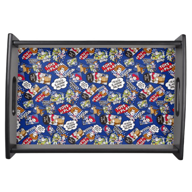 Toy Story | Toys at Play Comic Pattern Serving Tray (Front)