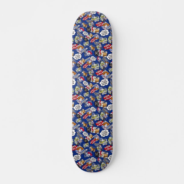 Toy Story | Toys at Play Comic Pattern Skateboard (Front)