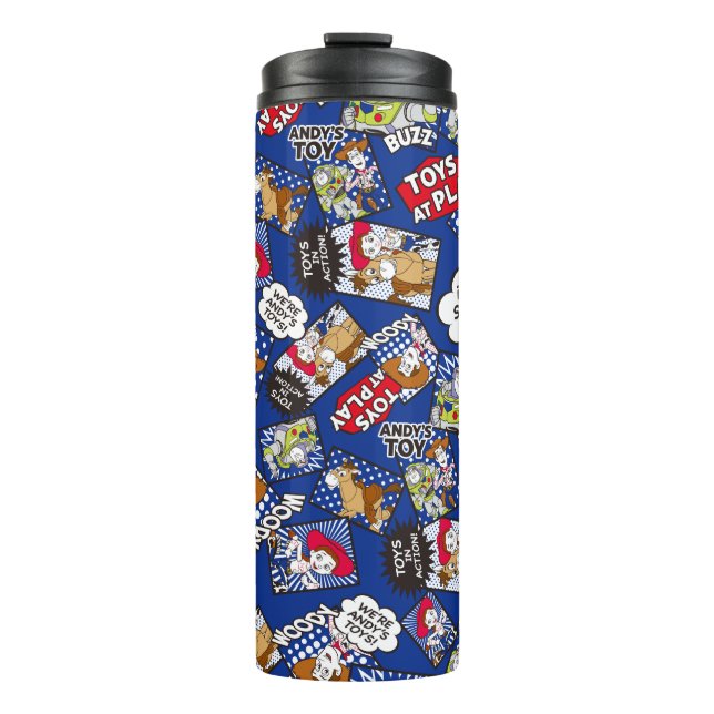 Toy Story | Toys at Play Comic Pattern Thermal Tumbler (Front)