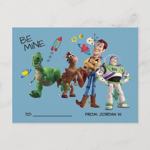 Toy Story  Valentines Day Holiday Postcard