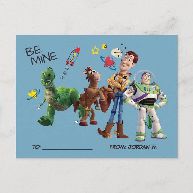 Toy Story | Valentine's Day Holiday Postcard (Front)