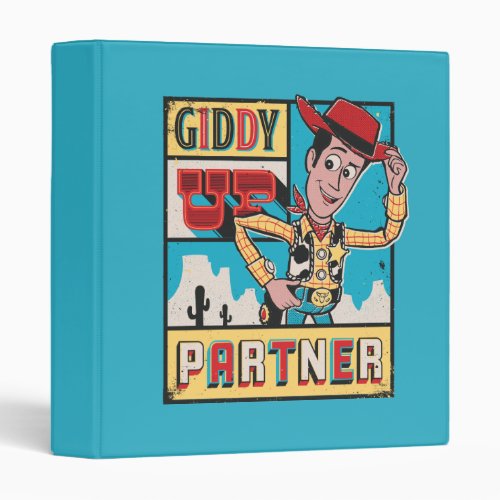 Toy Story _ Vintage Woody Poster 3 Ring Binder
