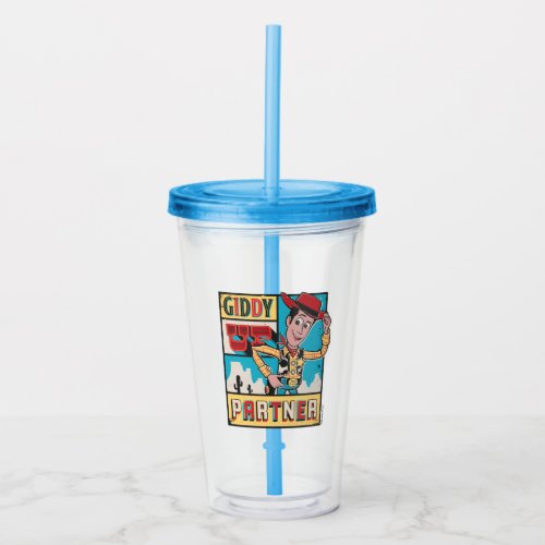 Toy Story _ Vintage Woody Poster Acrylic Tumbler