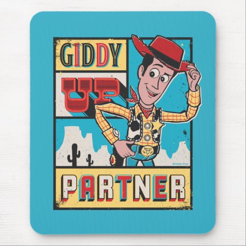 Toy Story _ Vintage Woody Poster Mouse Pad