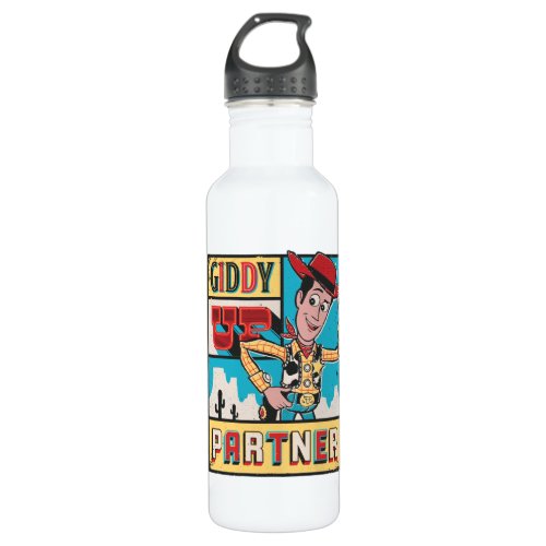 Toy Story _ Vintage Woody Poster Stainless Steel Water Bottle