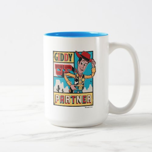 Toy Story _ Vintage Woody Poster Two_Tone Coffee Mug