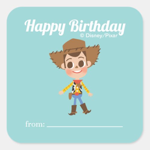 Toy Story _ Woody  A Gift From _ Birthday Square Sticker