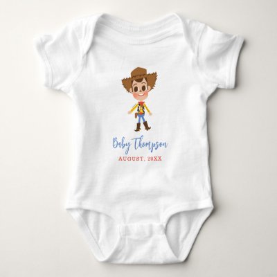 Toy Story - Woody | Baby Announcement with Date Baby Bodysuit