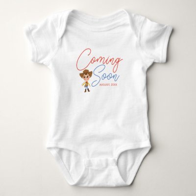 Toy Story - Woody | Baby Announcement with Date Baby Bodysuit