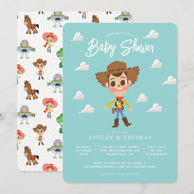Toy Story | Woody Baby Shower Invitation (Front/Back)