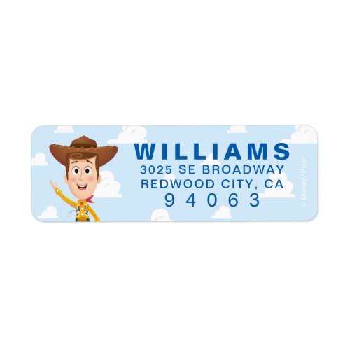 Toy Story  Woody Birthday Label