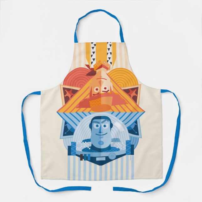 Toy Story | Woody & Buzz Reversible Graphic Apron (Front)