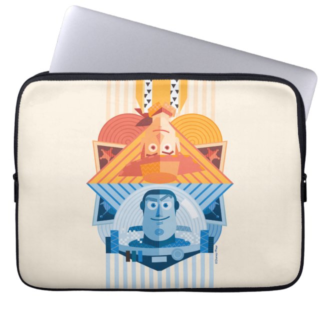 Toy Story | Woody & Buzz Reversible Graphic Laptop Sleeve (Front)