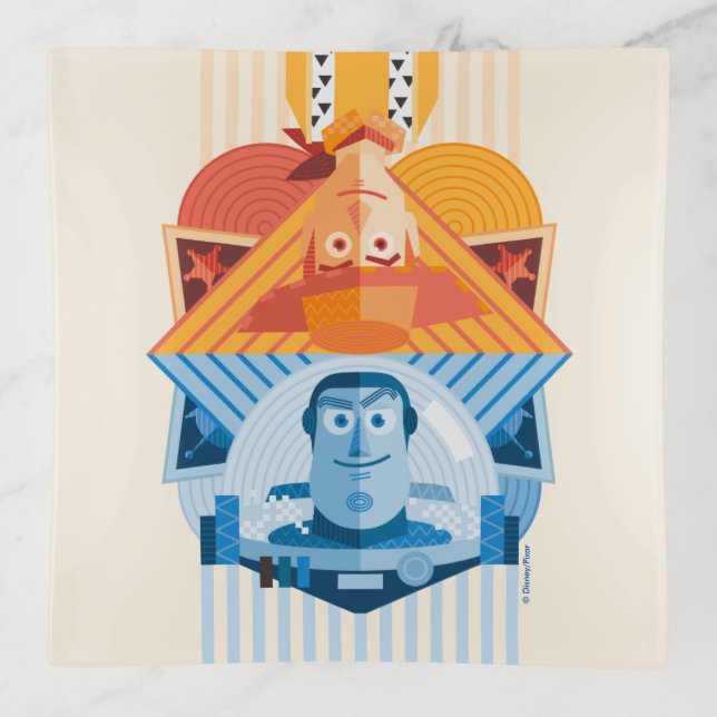 Toy Story | Woody & Buzz Reversible Graphic Trinket Tray (Front)