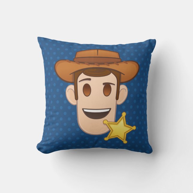 Toy Story | Woody Emoji Throw Pillow (Front)