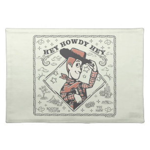 Toy Story Woody "Hey Howdy Hey" Cloth Placemat