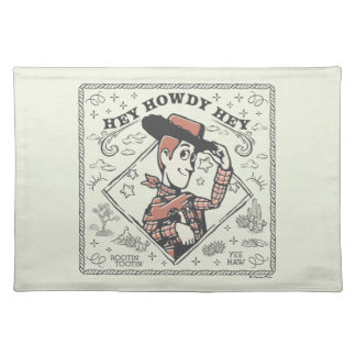 Toy Story Woody "Hey Howdy Hey" Cloth Placemat