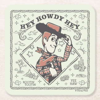 Toy Story Woody "Hey Howdy Hey" Square Paper Coaster