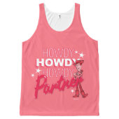 Toy Story | Woody "Howdy Howdy Howdy Partner" All-Over-Print Tank Top (Front)