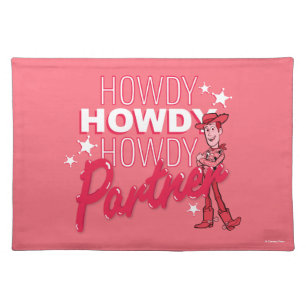 Toy Story Woody "Howdy Howdy Howdy Partner" Cloth Placemat