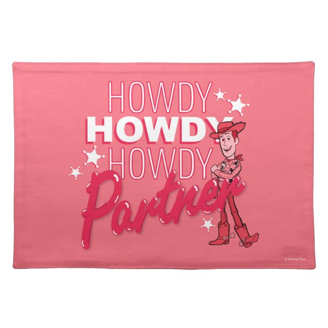Toy Story | Woody "Howdy Howdy Howdy Partner" Cloth Placemat (Front)
