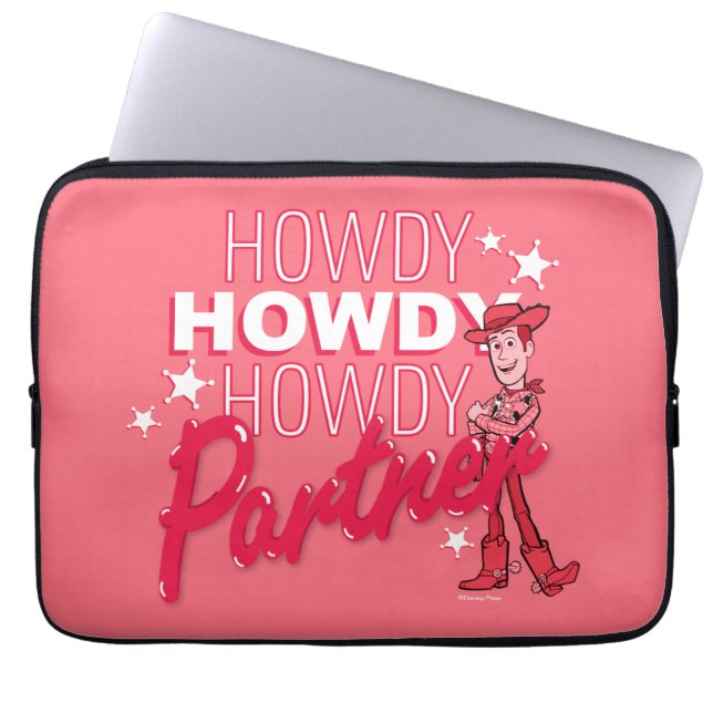 Toy Story | Woody "Howdy Howdy Howdy Partner" Laptop Sleeve (Front)
