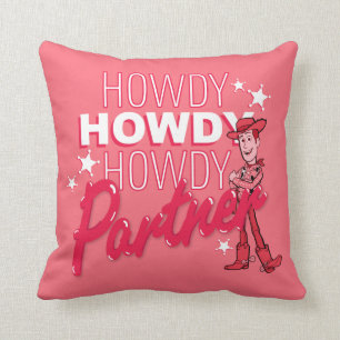 Toy Story Woody "Howdy Howdy Howdy Partner" Throw Pillow