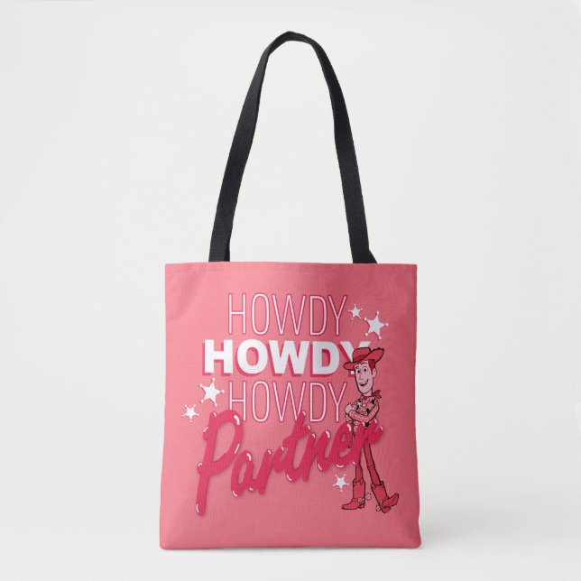 Toy Story | Woody "Howdy Howdy Howdy Partner" Tote Bag (Front)