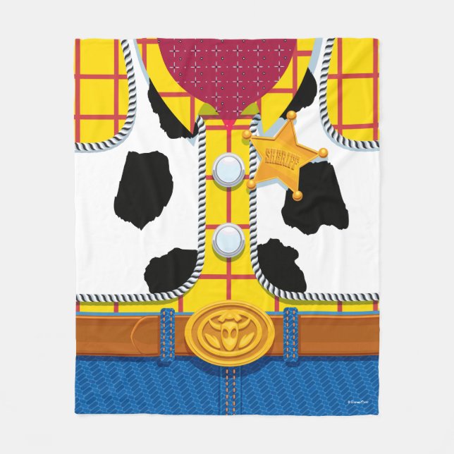 Toy Story | Woody's Sheriff Outfit Fleece Blanket (Front)