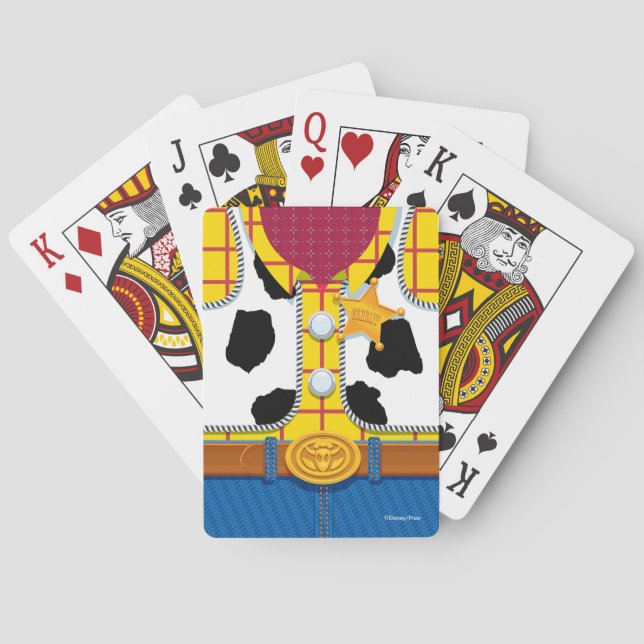Toy Story | Woody's Sheriff Outfit Playing Cards (Back)