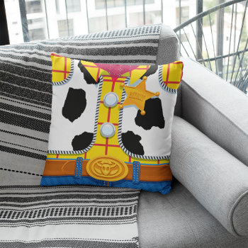 Toy Story | Woody's Sheriff Outfit Throw Pillow by ToyStory at Zazzle