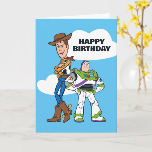 Toy Storys Buzz and Woody Birthday Card