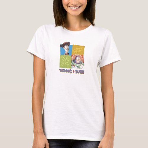 Toy Storys Buzz Lightyear and Woody Logo T_Shirt